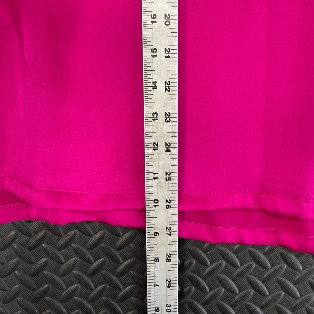 Etcetera Magenta Pink 100% Silk Scoop Neck Tank‎ Top Women's Size 2